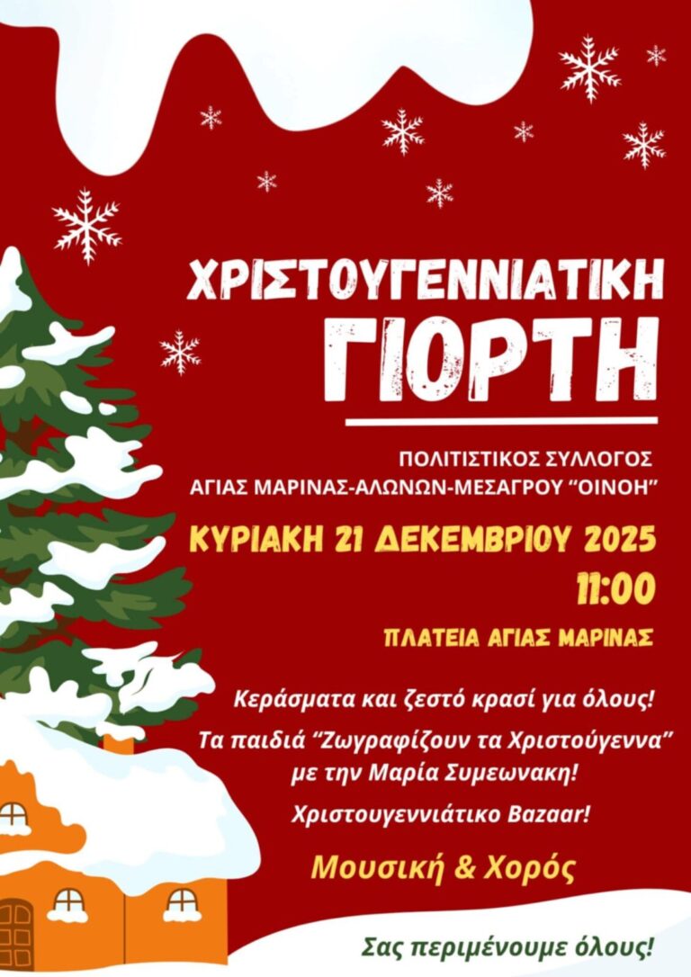 Χριστουγεννιάτικη γιορτή Αγία Μαρίνα