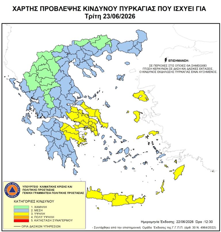 υψηλός κίνδυνος πυρκαγιάς Αίγινα
