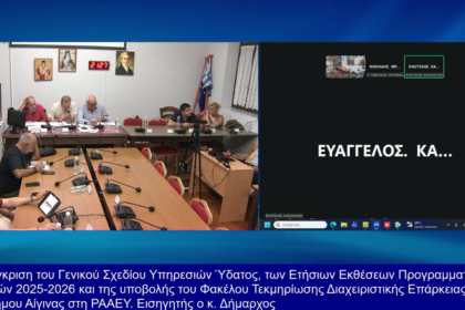 σχέδιο για τις υπηρεσίες ύδατος Αίγινας