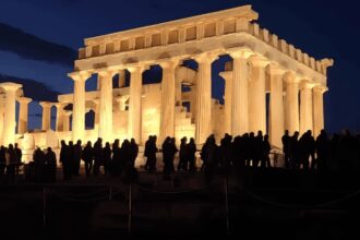 Ναός Αφαίας έργο φωτισμού
